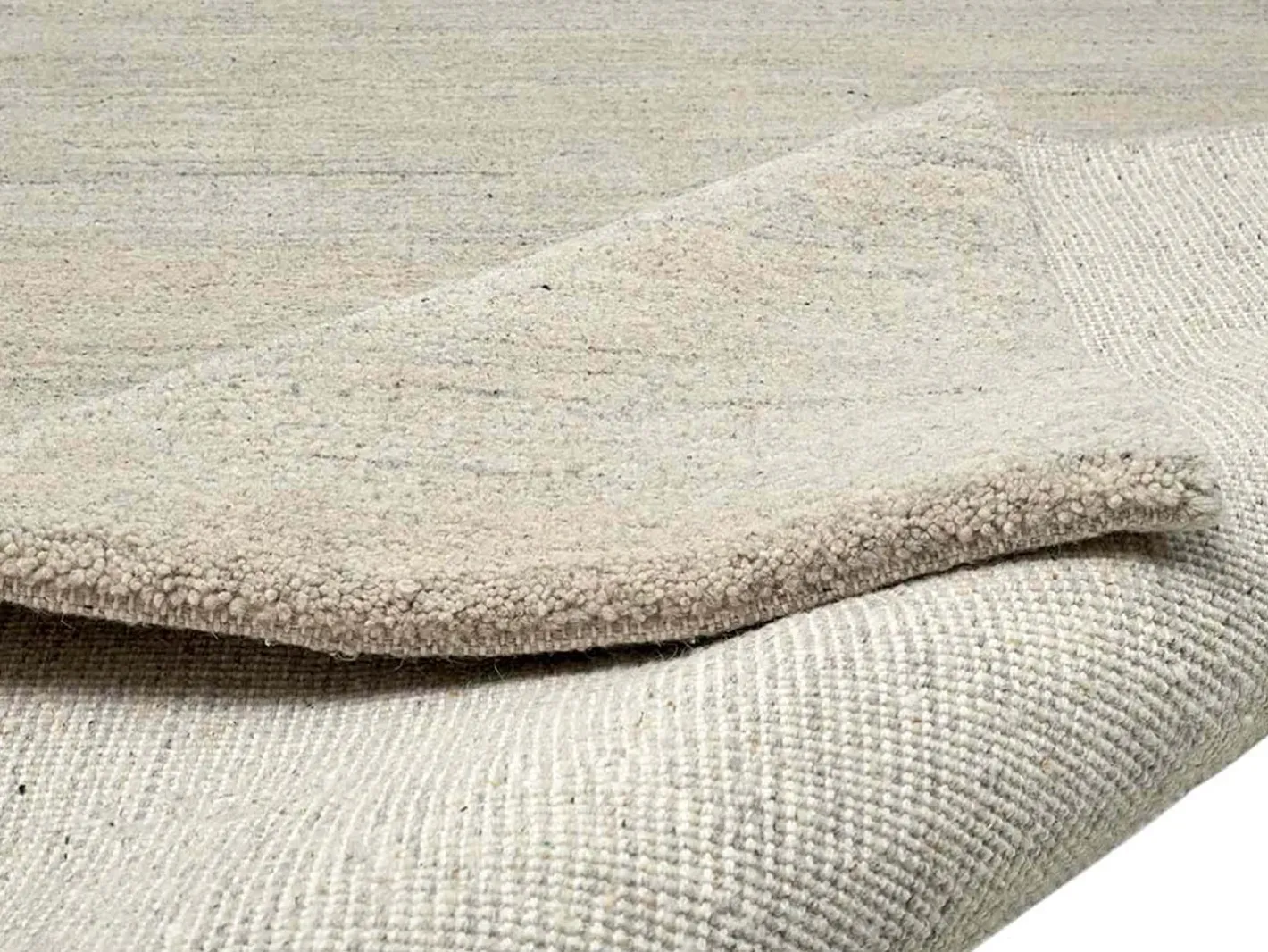 Alfombra De Salón-Alfombra bereber tejida a mano con lana 200x300 cm Arena Imaba Super Gris antracita