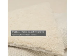Alfombra bereber tejida a mano con lana 70x140 cm Hadj Blanco