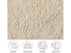 Alfombra De Salón-Alfombra bereber tejida a mano con lana 140x200 cm Maloronga Blanco