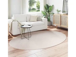 Alfombra De Cocina-Alfombra color arena 160 x 230 cm Poliéster Marru00f3n