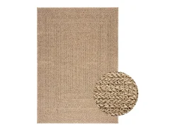 Clearance Clicnbuy Alfombra con aspecto de yute interior y exterior 120x170 cm Marru00f3n