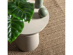 Clearance Clicnbuy Alfombra con aspecto de yute interior y exterior 120x170 cm Marru00f3n