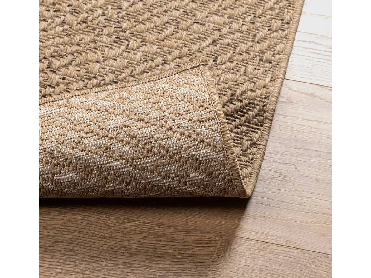 Sale Clicnbuy Alfombra con aspecto de yute interior y exterior 200x290 cm Marru00f3n