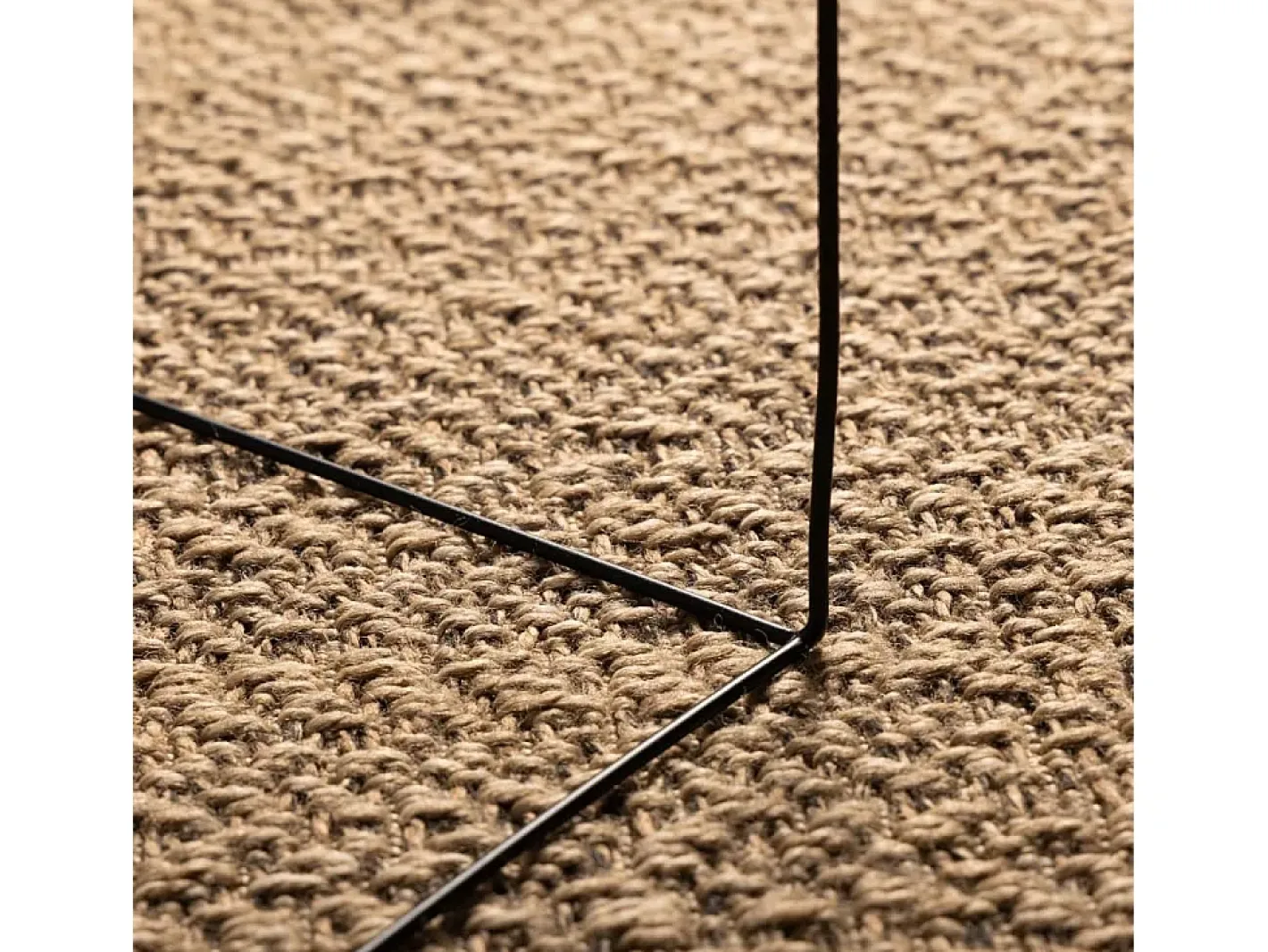 Clicnbuy Alfombra con aspecto de yute interior y exterior 140x200 cm Marru00f3n Best