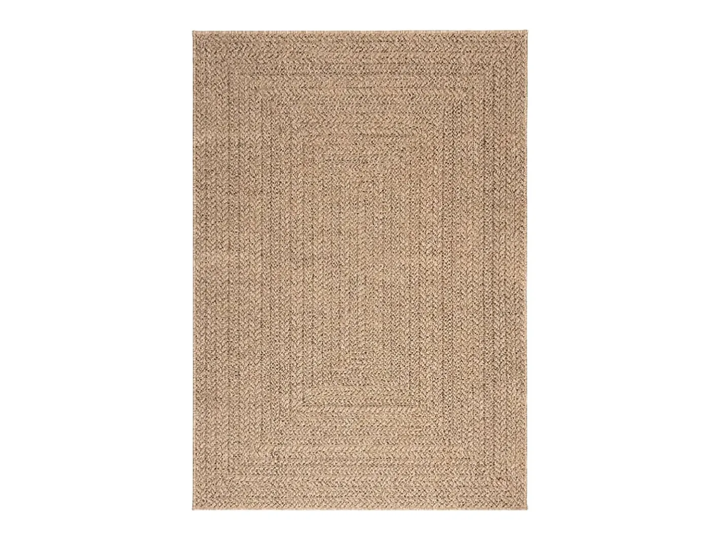 Clicnbuy Alfombra con aspecto de yute interior y exterior 140x200 cm Marru00f3n Best