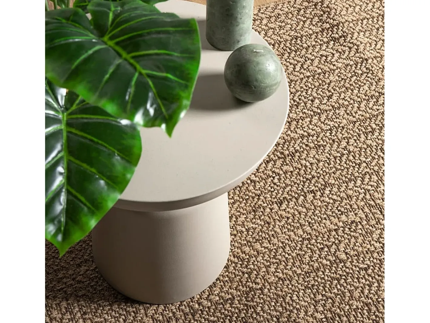 Clicnbuy Alfombra con aspecto de yute interior y exterior 140x200 cm Marru00f3n Best