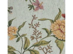 Discount Alfombra con borde y motivos florales 70x400 cm Menta Flomi Verde almendra