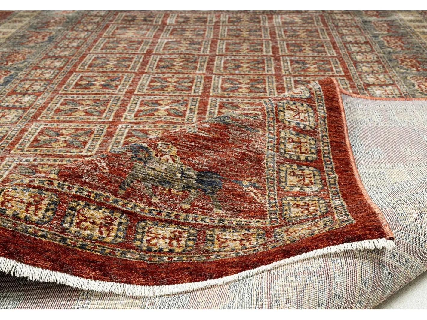 Online Alfombra con bordes de estilo oriental 240x290 cm Multi Beatrice Rojo