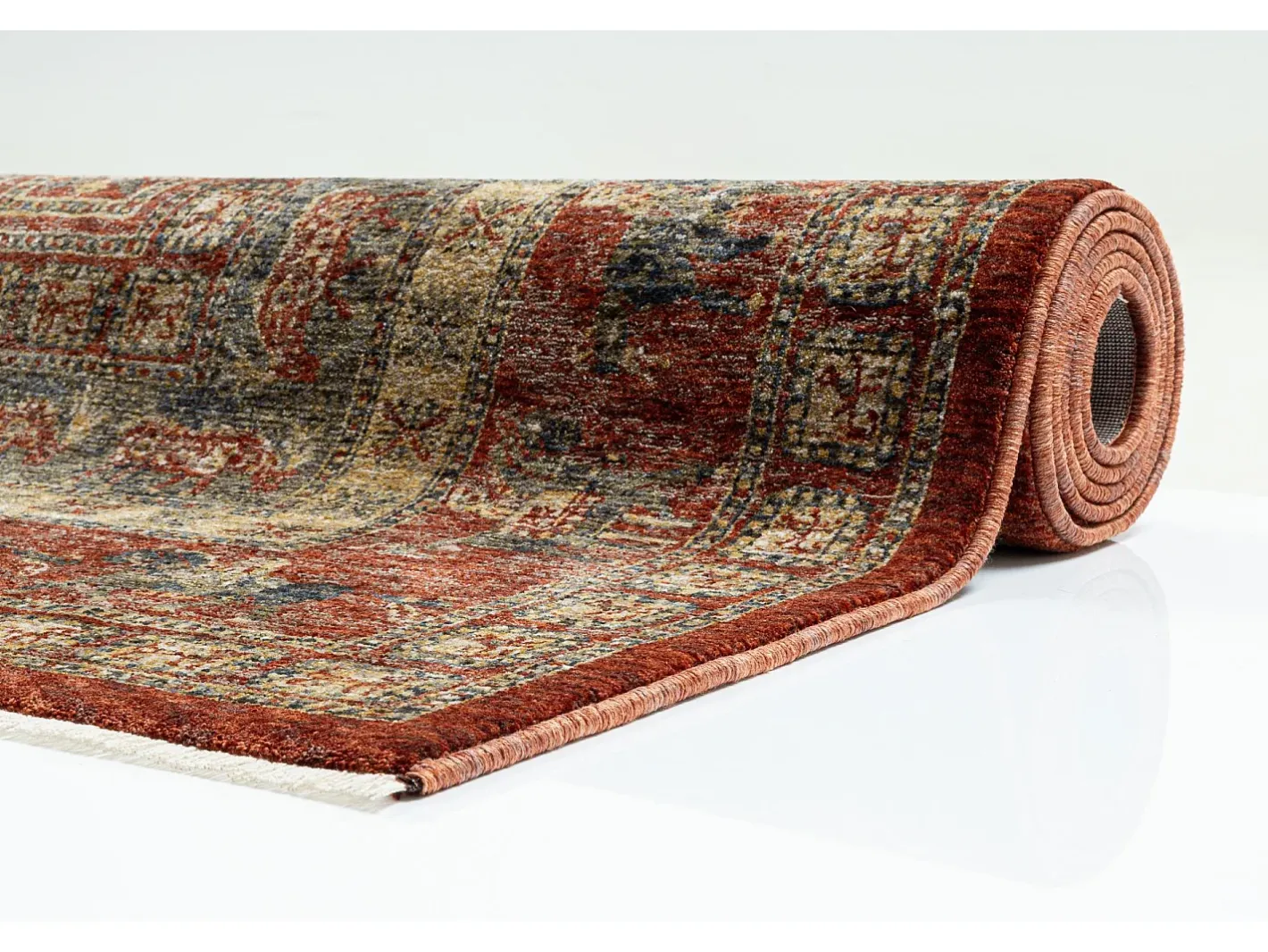 Online Alfombra con bordes de estilo oriental 240x290 cm Multi Beatrice Rojo
