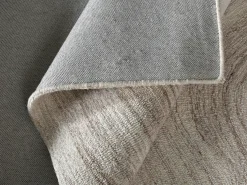 OZAIA Alfombra con motivo abstracto 100% lana - 200 x 290 cm - 1800g/m2 - Marfil y beige - AZARIA Topo / Beige Clearance