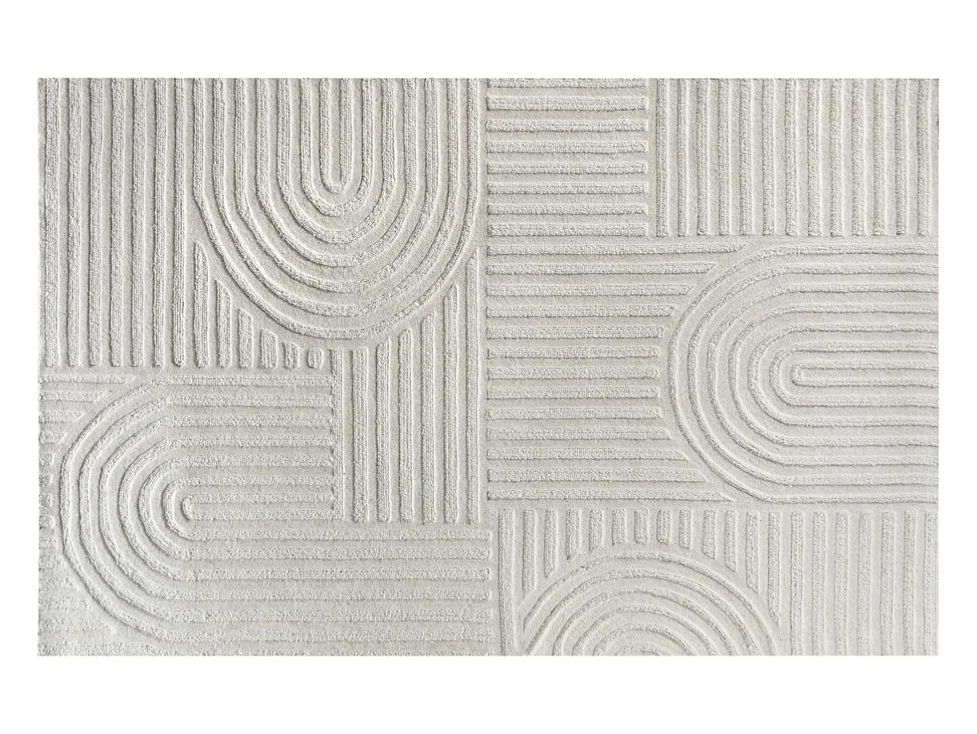 Online OZAIA Alfombra con relieve de arcos de lana 100% - 160 x 230 cm - 2200g/m2 - - ASSINIE Marfil