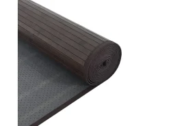 Clicnbuy Alfombra cuadrada bambú marrón oscuro 100x100 cm Marru00f3n Outlet