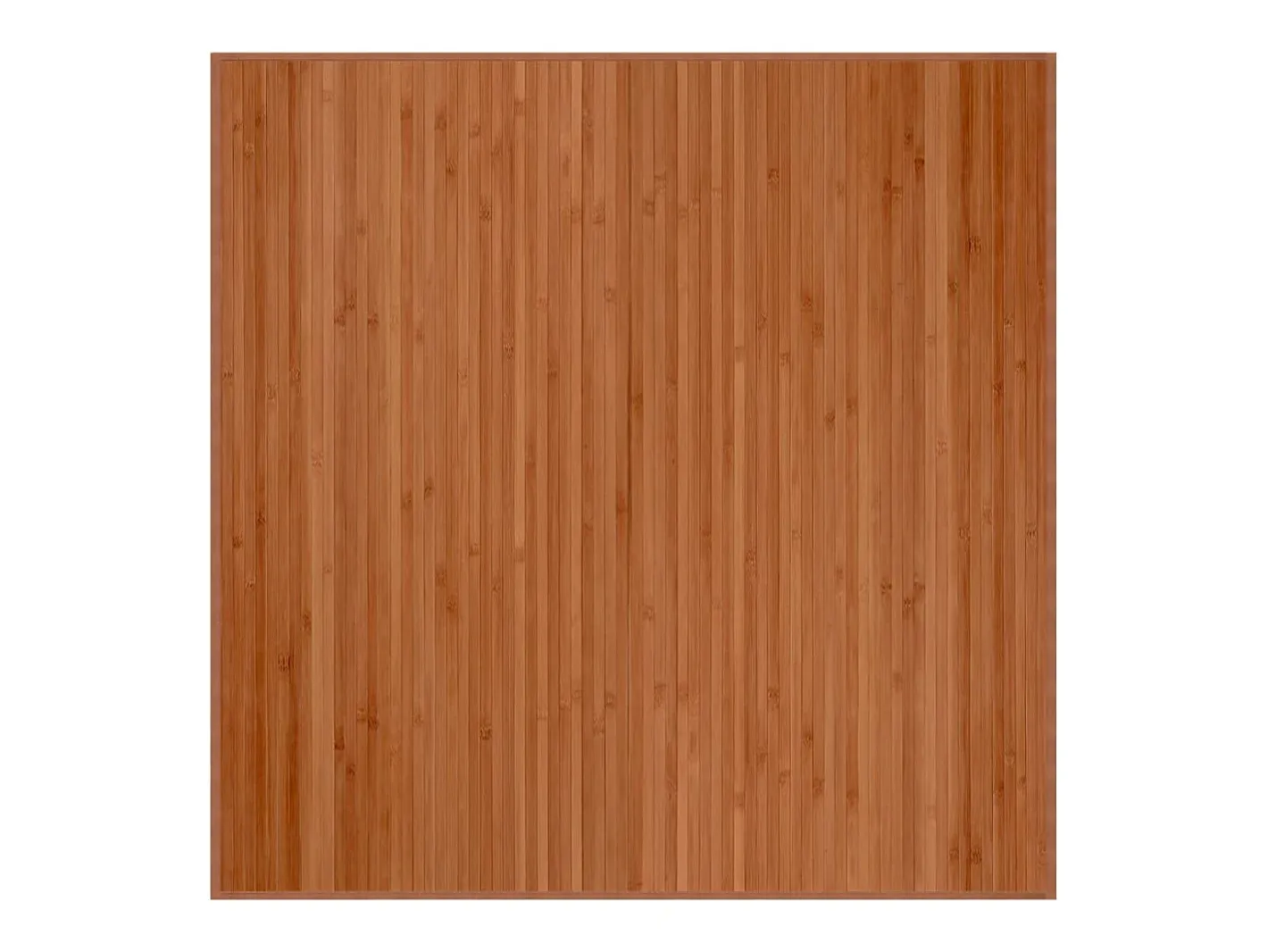 Clicnbuy Alfombra De Salón-Alfombra cuadrada bambú marrón 100x100 cm Marru00f3n