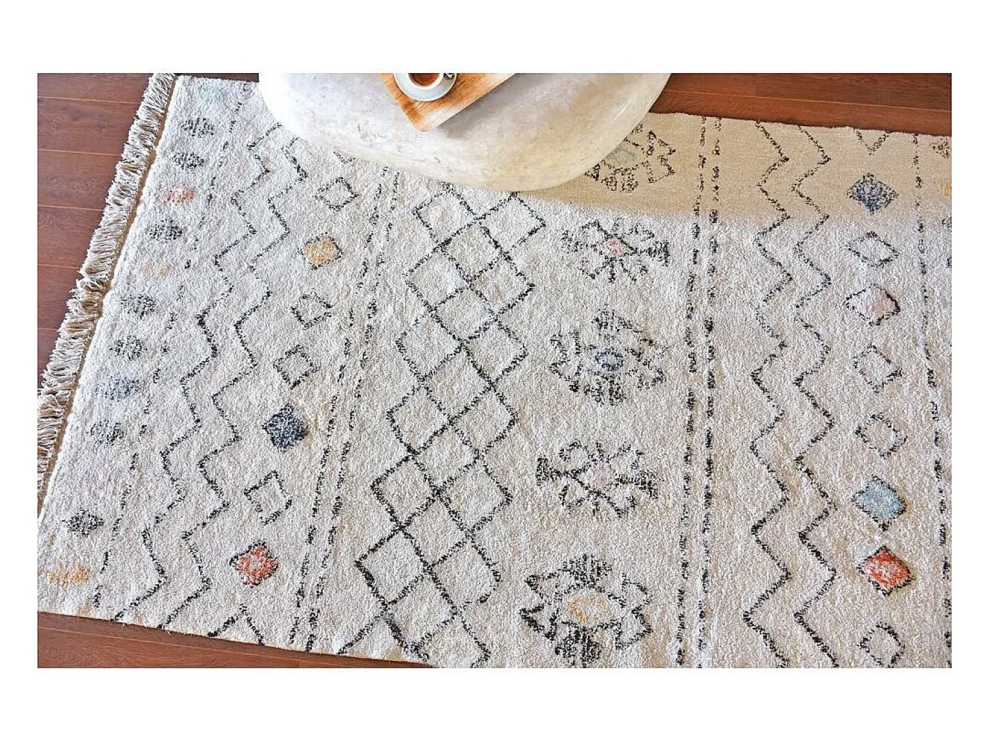 The Rug Republic Alfombra De Salón-Alfombra de algodón Seabert 230 x 160 cm Beige