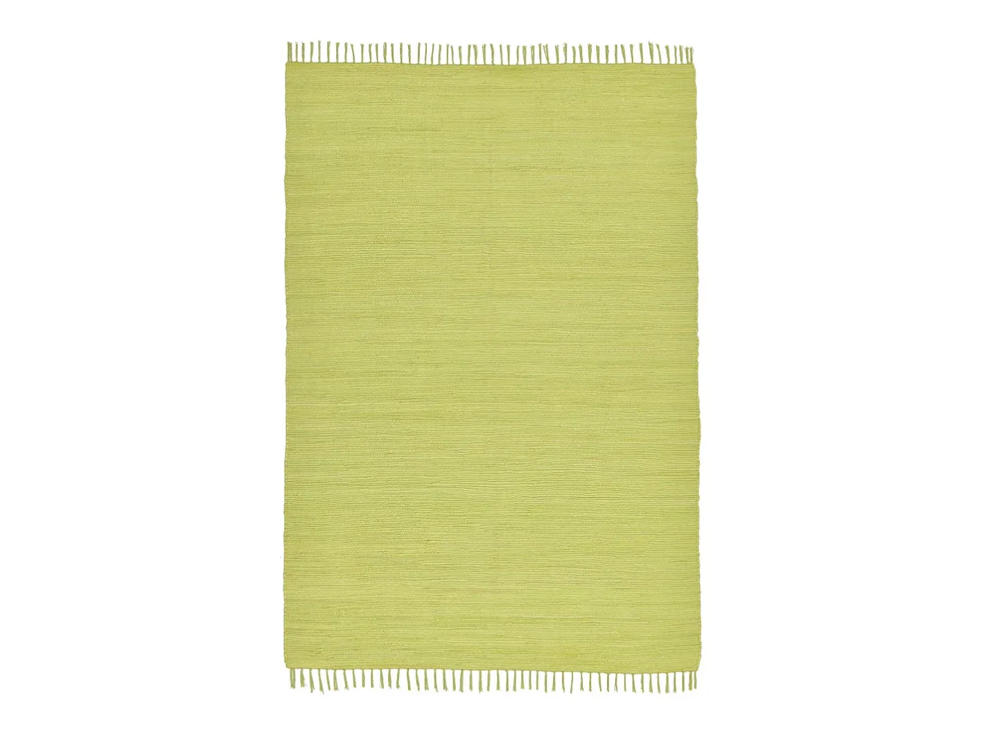 Alfombra De Salón-Alfombra de algodón tejida a mano y reversible 60x120 cm Happy Cotton Verde
