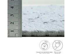 Alfombra de algodón tejida a mano y reversible 90x160 cm Happy Cotton Gris