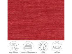 Discount Alfombra de algodón tejida a mano y reversible 160x230 cm Happy Cotton Rojo