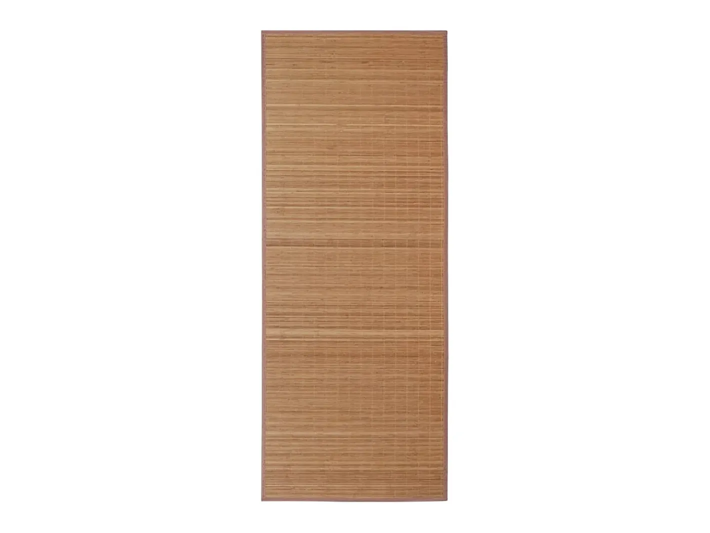 Clicnbuy Alfombra De Salón-Alfombra de bambú color natural 100x160 cm Marru00f3n