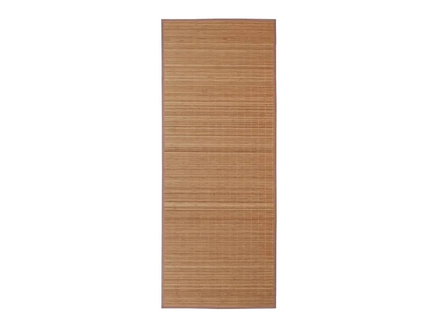 Outlet Alfombra de bambú marrón con láminas rectangulares 120 x 180 cm Marru00f3n