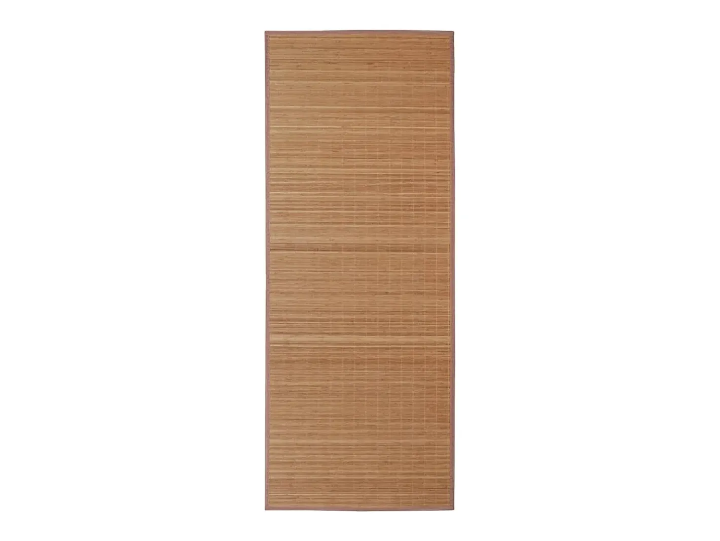 Alfombra de bambú marrón con láminas rectangulares 80 x 300 cm Marru00f3n Outlet