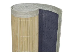 Alfombra de bambú natural con láminas rectangulares 80x300 cm Beige Sale