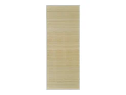 Alfombra de bambú natural con láminas rectangulares 80x300 cm Beige Sale