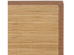 Alfombra de bambú 100x160 cm Marrón Marru00f3n New