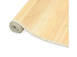 Alfombra De Cocina-Alfombra de bambú 100x160 cm Natural Marru00f3n