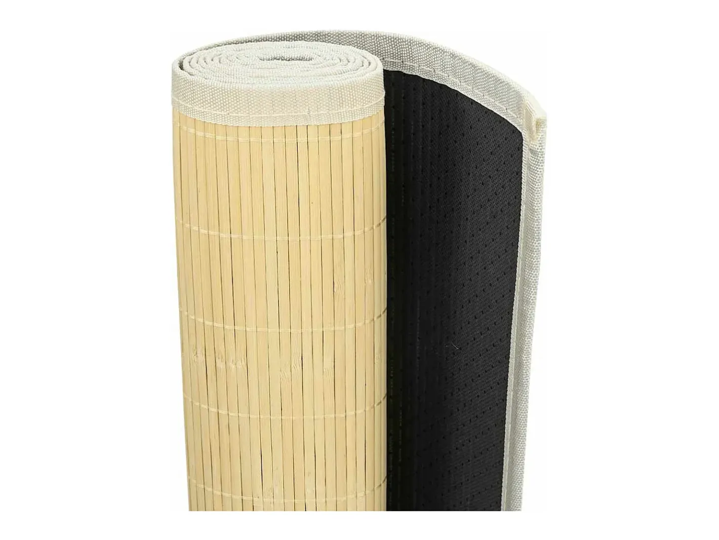 Sale Alfombra de bambú 100x160 cm Natural Marru00f3n