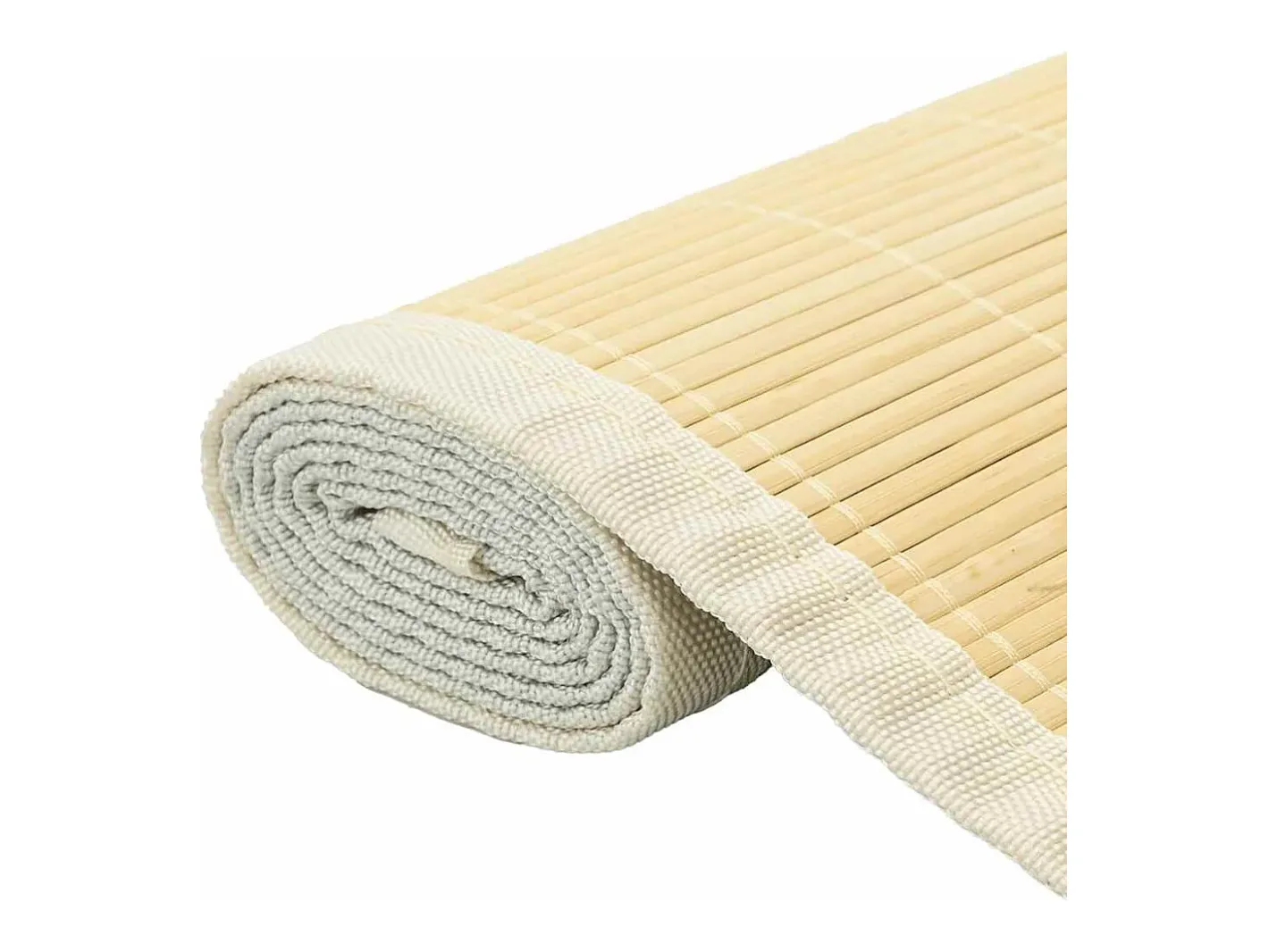 Sale Alfombra de bambú 100x160 cm Natural Marru00f3n