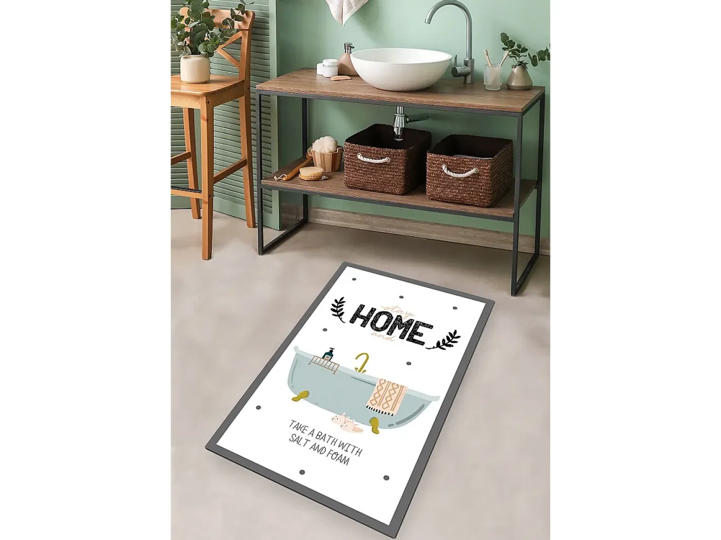 Alfombra De Baño|Ropa De Cama-Alfombra de baño Bathtub Multicolor