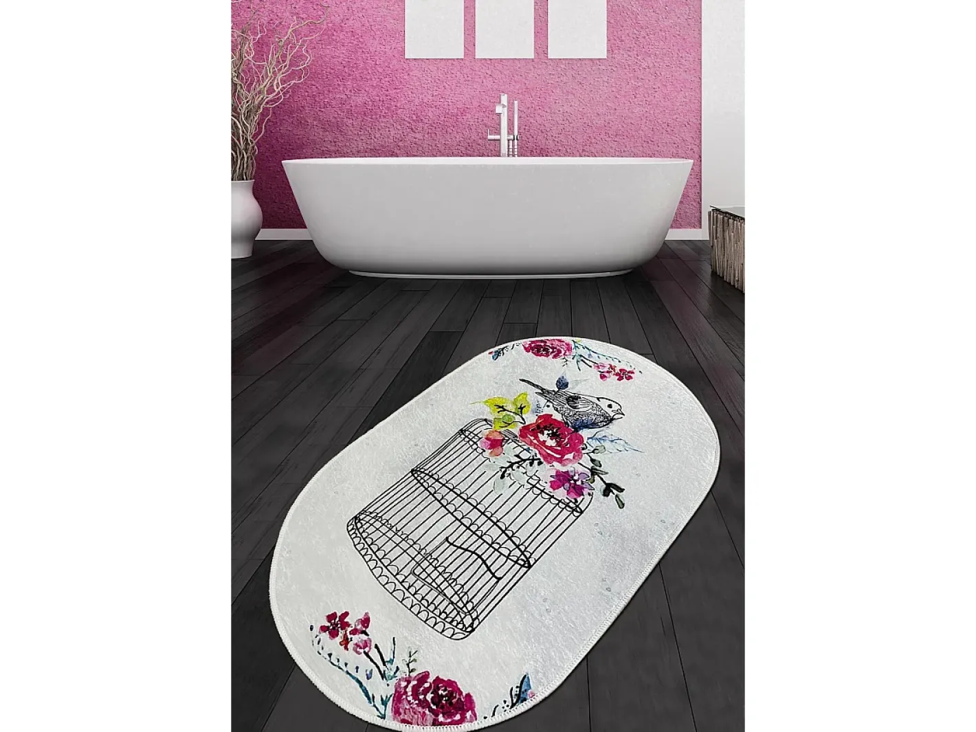 Alfombra De Baño|Ropa De Cama-Alfombra de baño Cage Djt (80 x 100) Multicolor