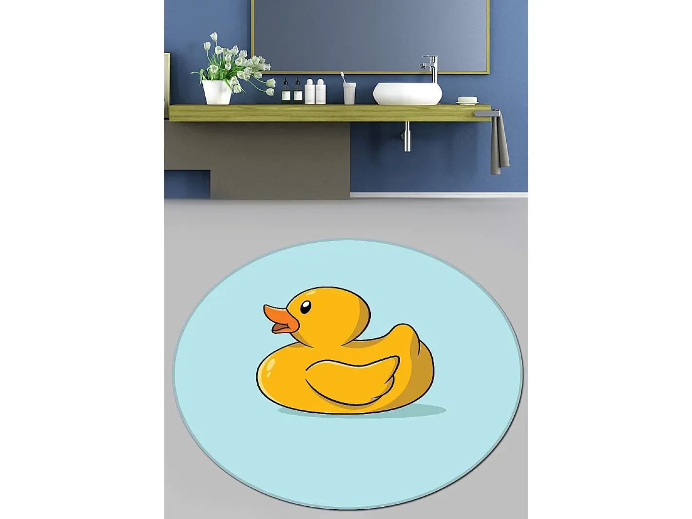 Alfombra de baño Canard Djt (100 cm) Multicolor New