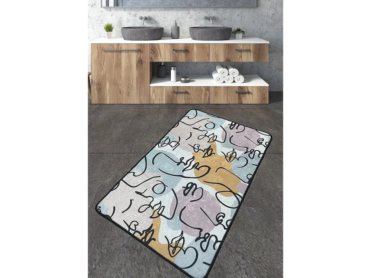 Alfombra De Baño|Ropa De Cama-Alfombra de baño Centum Multicolor