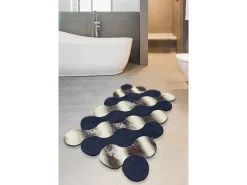 Alfombra De Baño|Ropa De Cama-Alfombra de baño Circle beige oro azul oscuro Multicolor