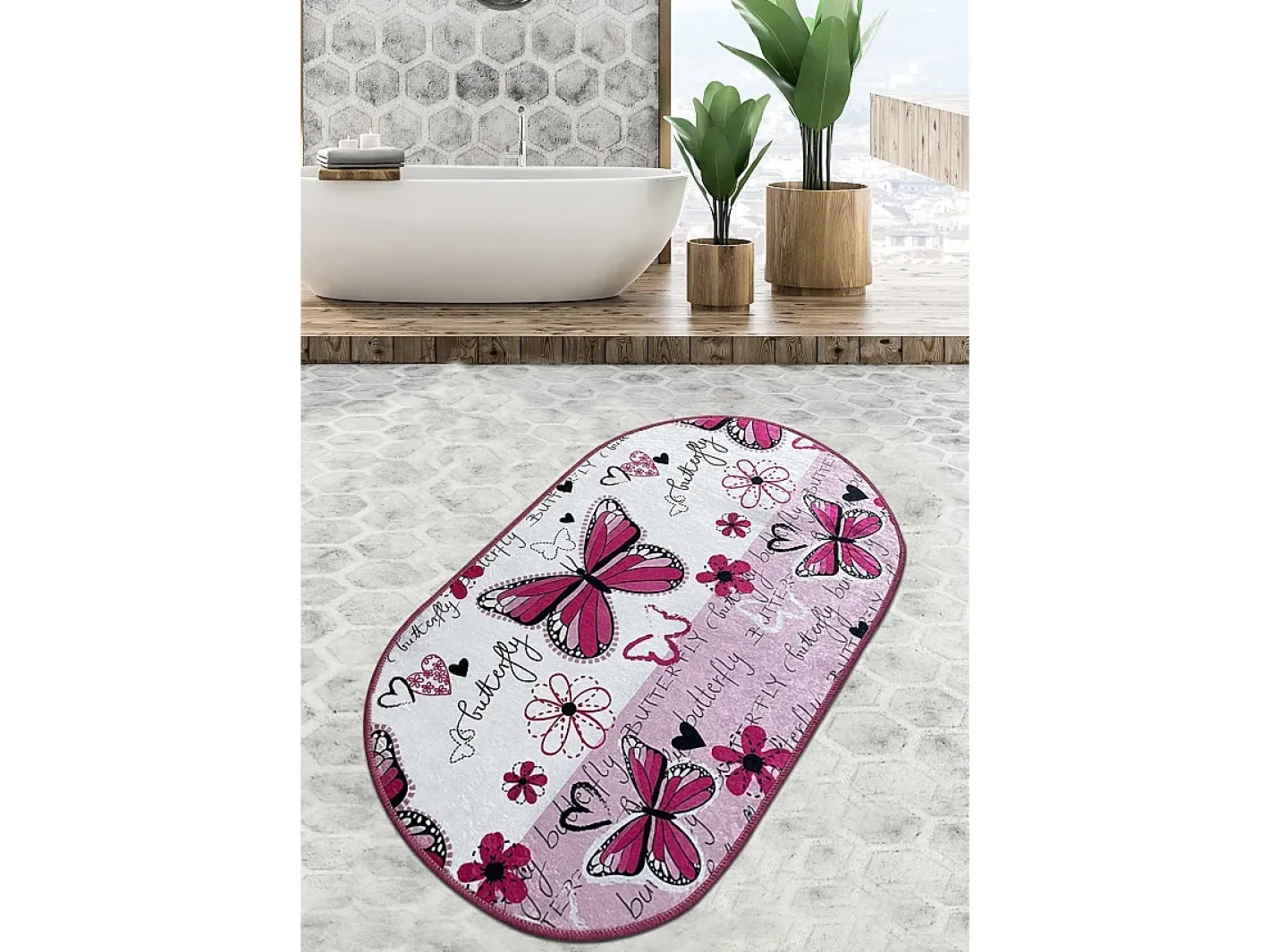 Sale Alfombra de baño Danous Djt (70 x 120) Multicolor