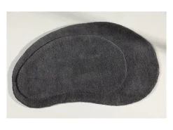 Discount ebuy24 Alfombra de baño de piedra 75x50cm oscuro. Gris