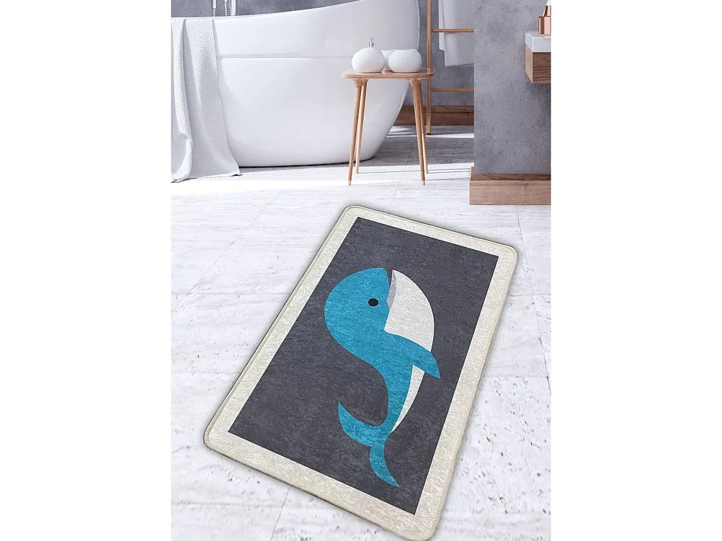 Alfombra de baño Delfino Multicolor Online