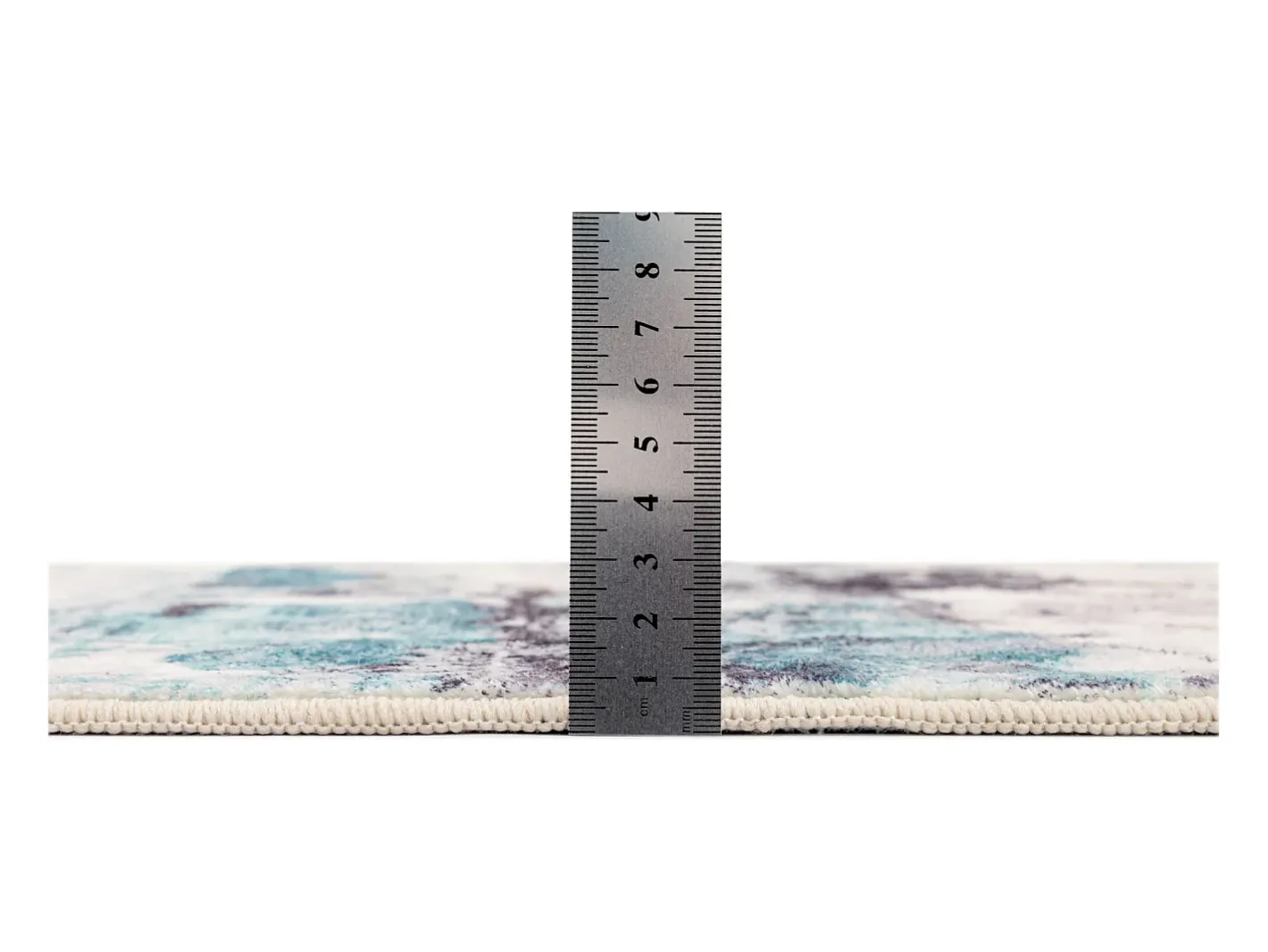 Online Alfombra de baño estampada con pelo suave 70x120 cm Turquesa multi Ariella Azul turquesa