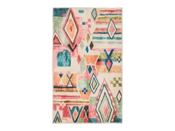 Alfombra de baño estampada con pelo suave 50x60 cm Colorido Ariella Multicolor