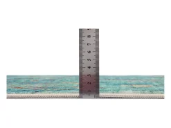 Alfombra de baño estampada con pelo suave 60x100 cm Turquesa Ariella Azul turquesa