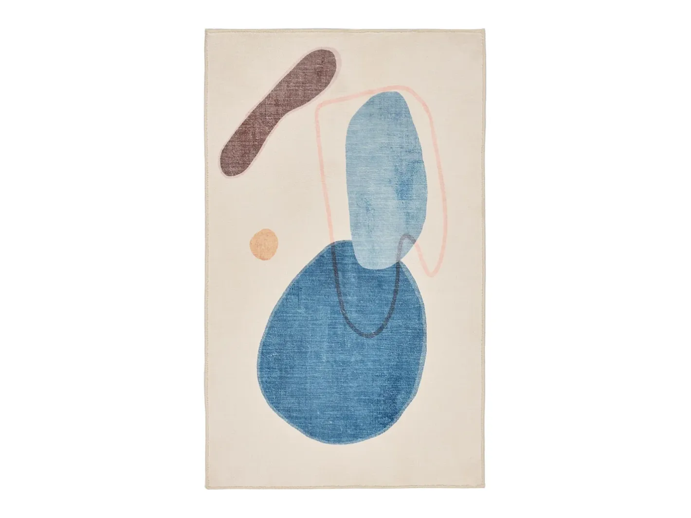 Alfombra de baño estampada con pelo suave 50x60 cm multi Ariella Azul