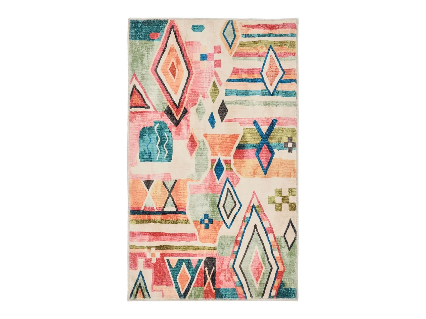 Alfombra de baño estampada con pelo suave 70x120 cm Colorido Ariella Multicolor Discount