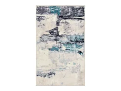 Alfombra De Baño|Ropa De Cama-Alfombra de baño estampada con pelo suave 50x60 cm Turquesa multi Ariella Azul turquesa