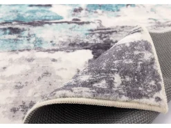 Alfombra De Baño|Ropa De Cama-Alfombra de baño estampada con pelo suave 50x60 cm Turquesa multi Ariella Azul turquesa