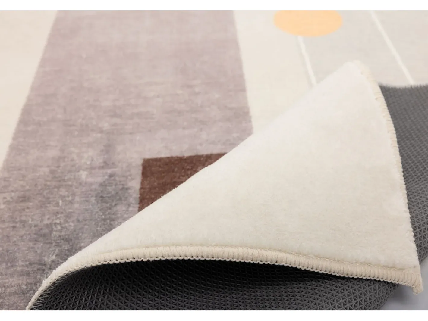 Alfombra de baño estampada con pelo suave 60x100 cm multi Ariella Gris Discount