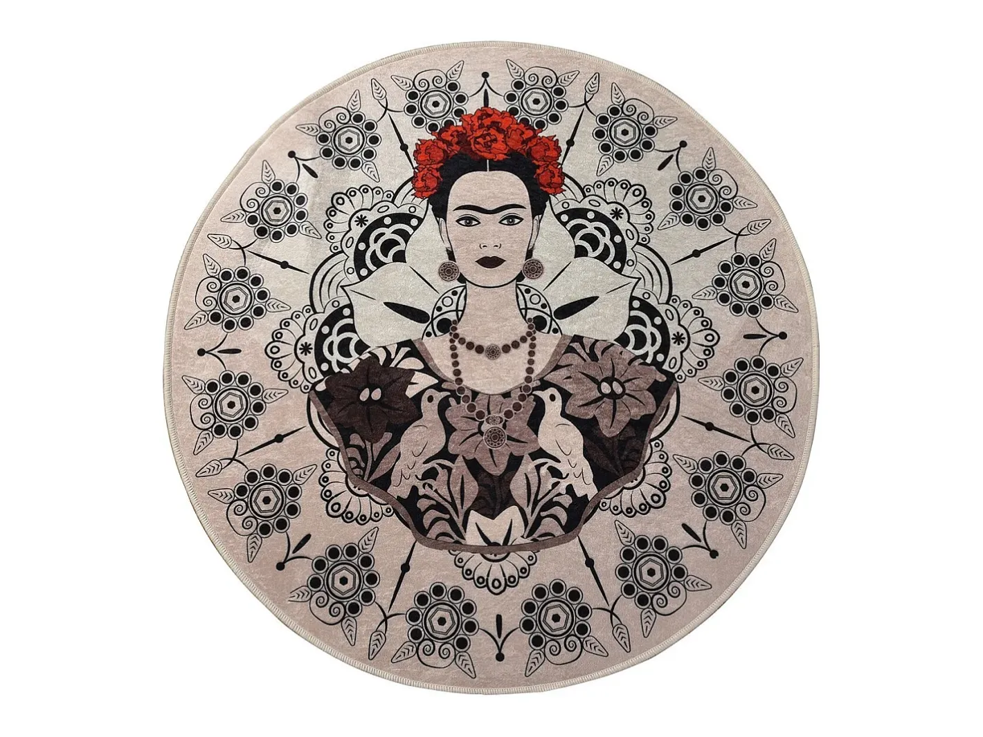 Clearance Alfombra de baño Frida Round (100) Multicolor