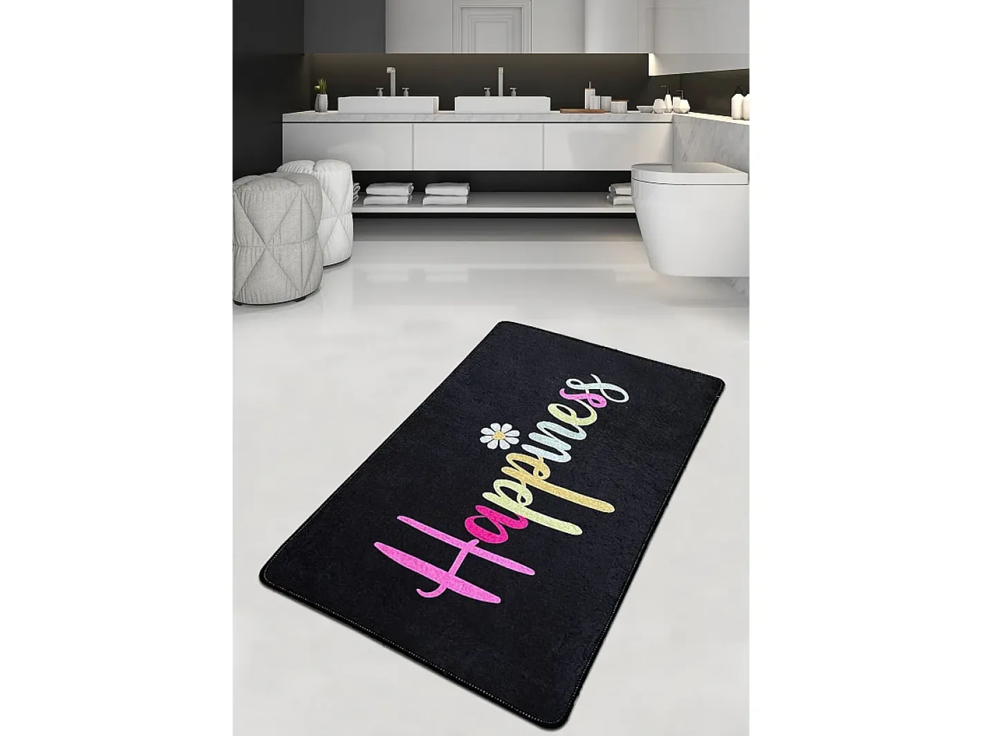 Alfombra de baño Happiness Djt (70 x 120) Multicolor Online