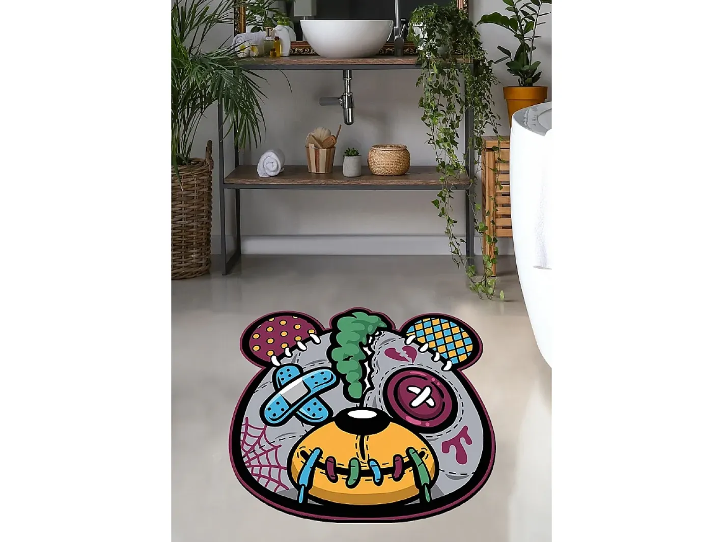 Alfombra de baño Injured Panda 160 Multicolor Sale