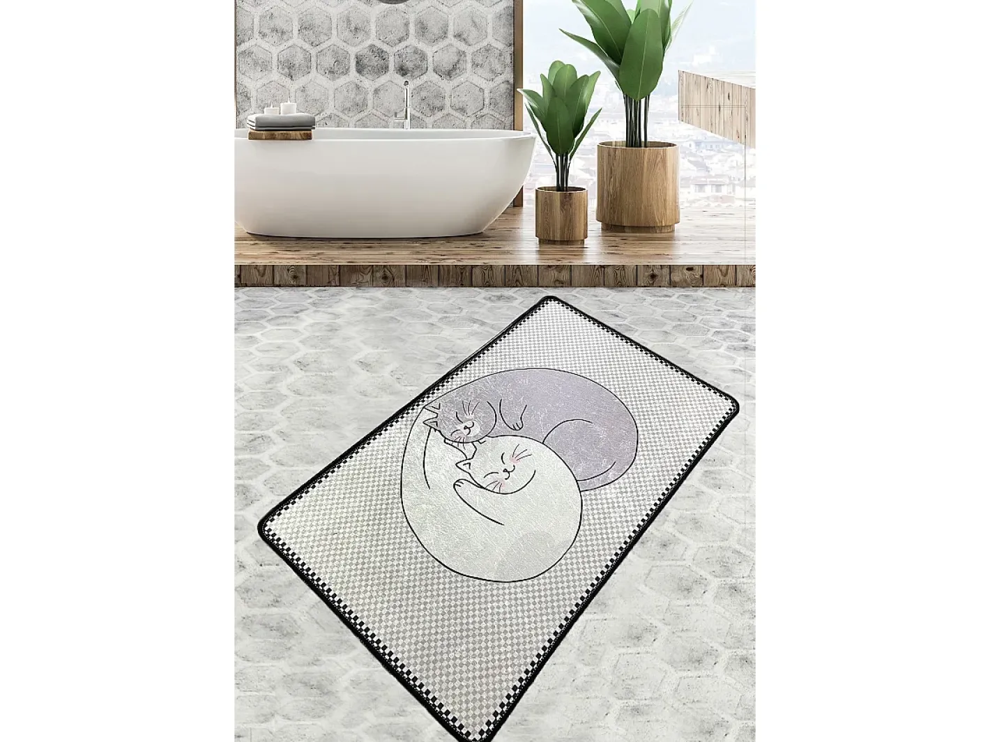 Discount Alfombra de baño Katt Multicolor